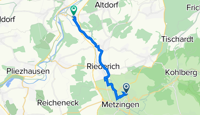 Nürtinger Straße 81/2, Metzingen nach Eichwasenring, Neckartenzlingen