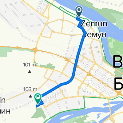 Dunavska 12, Beograd to Mileve Marić Ajnštajn 58, Beograd