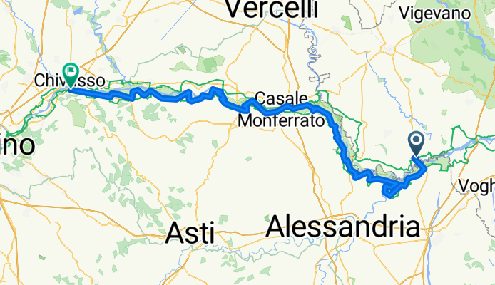 itinerario sul po tratto cairo lomellina chivasso