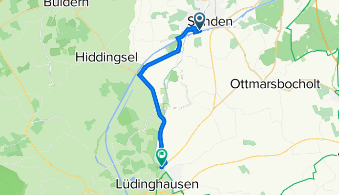 Konrad-Potts-Allee 18, Senden naar Im Ried 12–14, Lüdinghausen