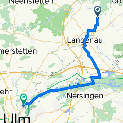 Hauptstraße 13, Öllingen nach Heidenheimer Straße 188, Ulm