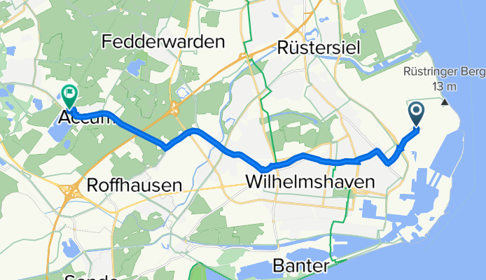 Wilhelmshaven nach Bussardstraße 13D, Schortens