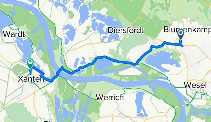 Über Fähre Xanten bis LVR Xanten