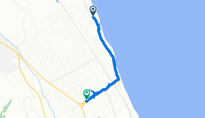 От улица Тагиева 35и, Дербент до проспект Агасиева 16/3, Дербент