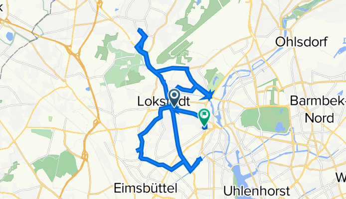 Osterfeldstraße 84, Hamburg nach Schedestraße 24D, Hamburg