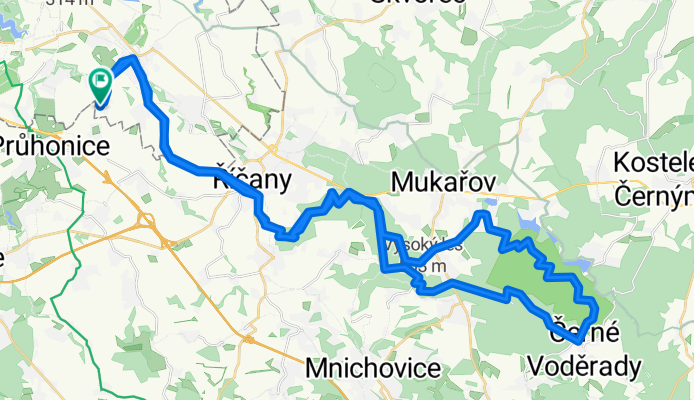 Pitkovice-Benice-Lipany-Ricany-Svojetice-Cerne Voderady a zpet