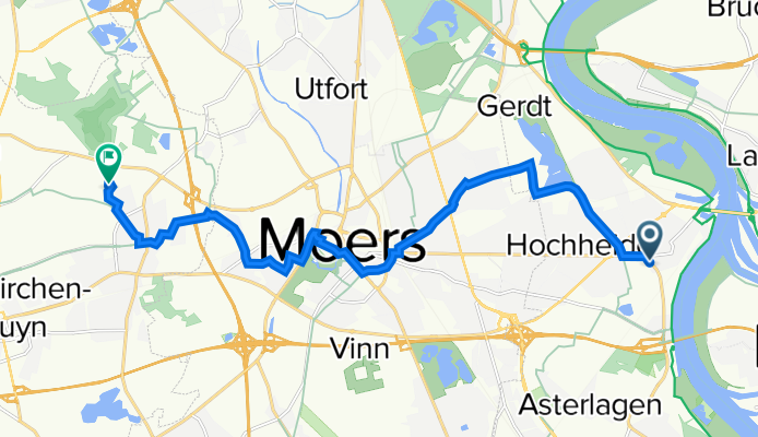 Duisburg nach Averdunkshof, Neukirchen-Vluyn