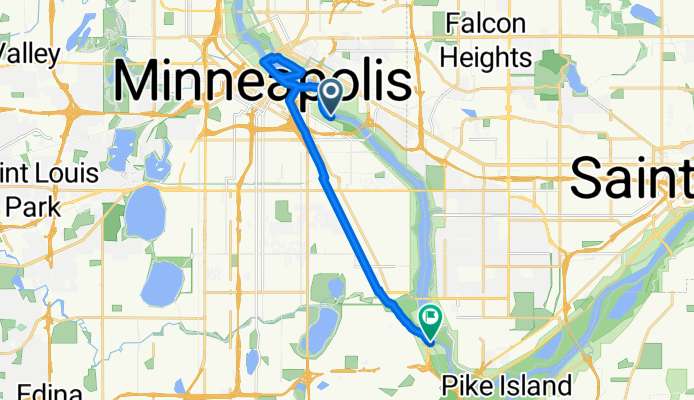 Mpls - W River &amp; 4th to Stone Arch Bridge and back to Minnehaha