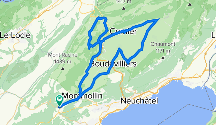 Rochefort - Vue des Alpes