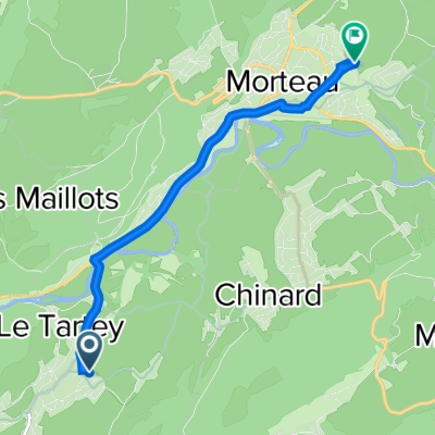 26 La Moilleseule, Grand'Combe-Châteleu à Rue du Bief, Morteau