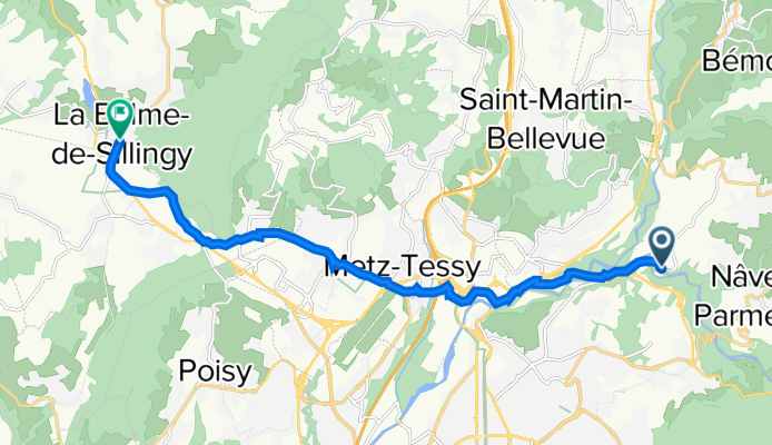 2575 Route du Pont d'Onnex, Villaz nach 25 Route de Paris, La Balme-de-Sillingy