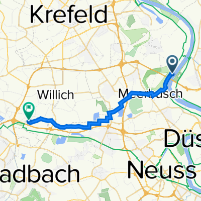 Ilverich, Meerbusch nach Akazienweg 7, Willich