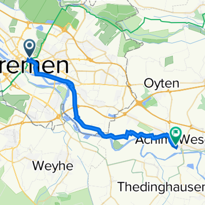 Bahnhofsplatz 15, Bremen nach An der Marsch 37, Achim
