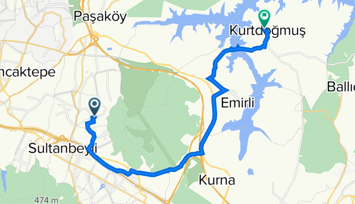 Selcukhan Cd. 92D, Sultanbeyli to Cami Cd. 16, Pendik