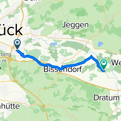 Grünberger Straße 15, Osnabrück nach Gesmolder Straße, Bissendorf