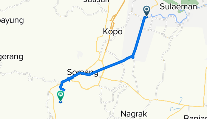 Jalan Cikambuy Hilir, Kecamatan Katapang to XG33+XCQ, Kecamatan Soreang