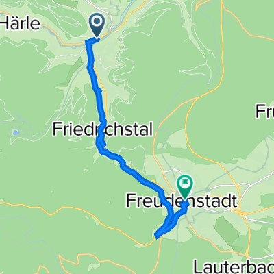 Murgtalstraße 25, Baiersbronn nach Marktplatz 11, Freudenstadt