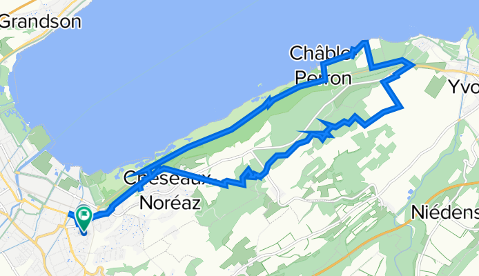 De Chemin de Sous-Bois 7B, Yverdon-les-Bains à Quartier de la Prairie 23, Yverdon-les-Bains