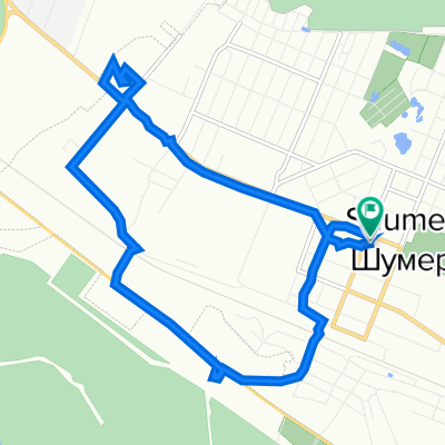 От улица Жукова 18, Шумерля до улица Ленина 5а, Шумерля