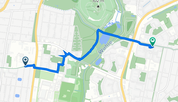 Kornmandelweg 28–40, Berlin nach Neue Grottkauer Straße 26, Berlin
