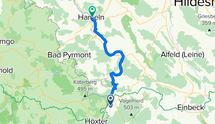 Wilhelmstraße 15, Holzminden nach Hameln Bürgergarten