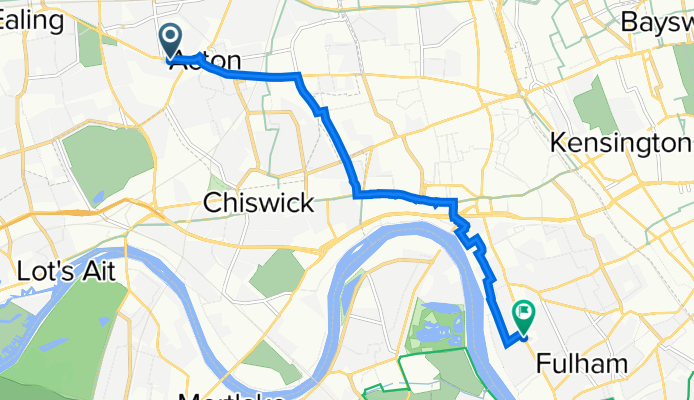 1–5 Hillcrest Road, London to 488 Fulham Palace Road, London