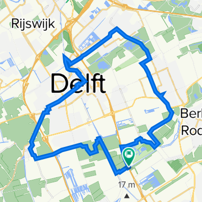 Fietsroute rond Delft