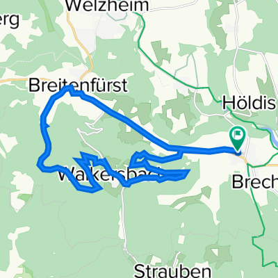 Welzheimer Straße 24, Alfdorf nach Länderweg 17/1, Alfdorf