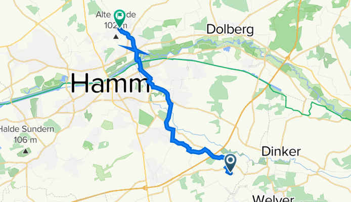 Illinger Straße 9, Hamm nach Dasbecker Weg 70, Hamm
