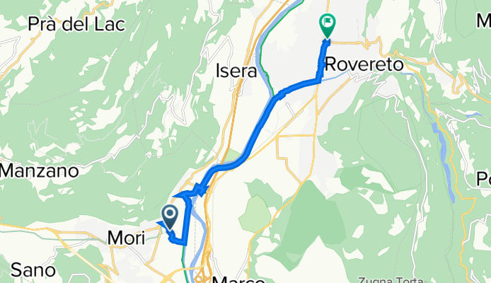 Via San Biagio 8, Mori nach Piazzale Paolo Orsi 1, Rovereto