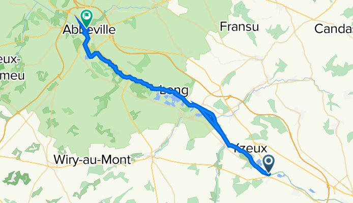 5 Chemin du Halage, Picquigny nach 17 Rue des Poulies, Abbeville