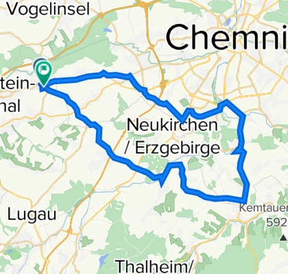 Straße der Einheit 13, Hohenstein-Ernstthal nach Bahnhofstraße 11, Hohenstein-Ernstthal