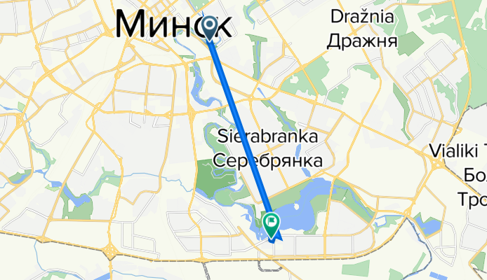 От улица Красноармейская 36, Минск до Korziuki 22, Минск