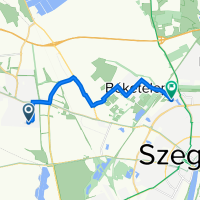 Barátság utca 21., Kiskundorozsma to Újrókus kert, Szeged