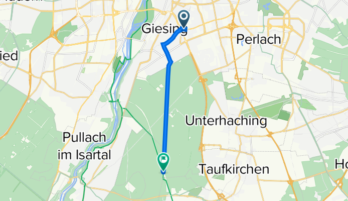 Chiemgaustraße 4, München nach Linienstraße 136, Oberhaching