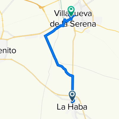 Calle Villanueva 48, La Haba to Calle Vadillo 6a, Villanueva de la Serena