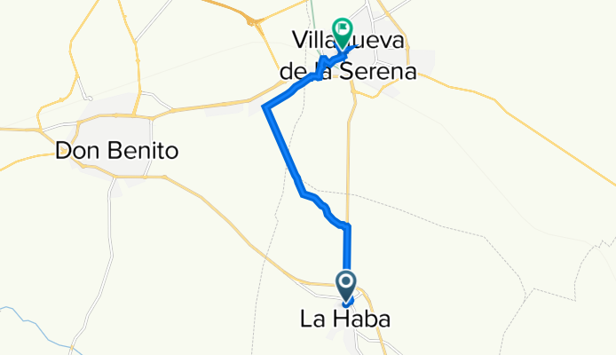 Calle Villanueva 48, La Haba to Calle Vadillo 6a, Villanueva de la Serena