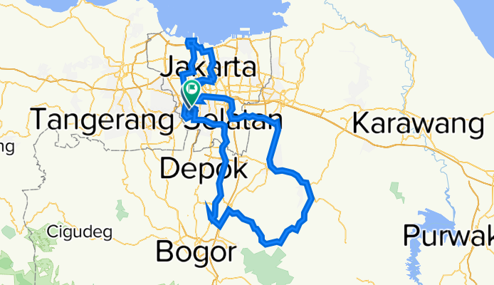 Jalan Metro Pondok Indah 161, Kecamatan Kebayoran Lama to Jalan H. Nawi Raya, Kecamatan Kebayoran Baru