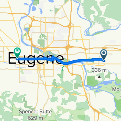 448 18th St, Springfield to 1825 W Eighth Ave, Eugene