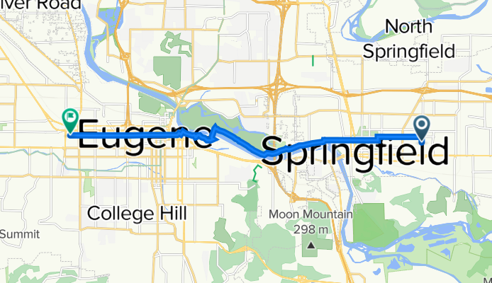 448 18th St, Springfield to 1825 W Eighth Ave, Eugene