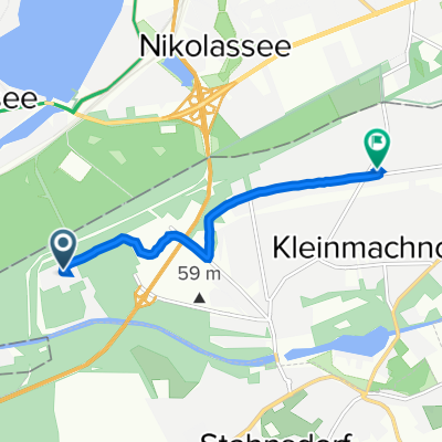 Tannengrund 1, Kleinmachnow nach Ernst-Thälmann-Straße 99A, Kleinmachnow