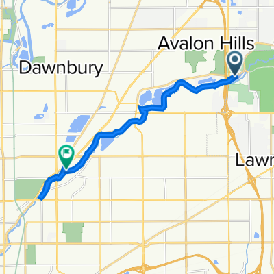 7107–7147 Fall Creek Rd, Indianapolis to 4319–4353 E Fall Creek Parkway North Dr, Indianapolis