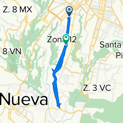 De Avenida Petapa 2154, Ciudad de Guatemala a Avenida Petapa 42-35, Ciudad de Guatemala