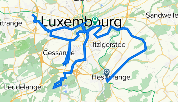 Route de Thionville 434, Hesperange to Boulevard du Général Patton 41, Luxembourg