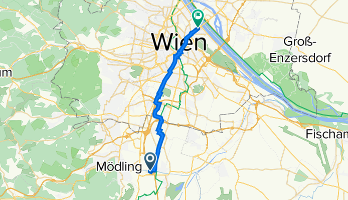 Buchenweg 6, Wiener Neudorf to Lassallestraße 13, Wien