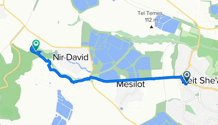 יעקב מכלוף 40, בית שאן to דרך ללא שם