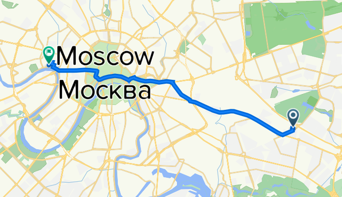 От 1-ый Вешняковский проезд 8, Москва до Рочдельская улица 15, строение 16А, Москва