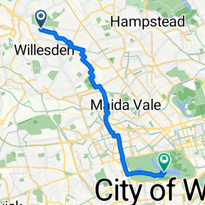48 Hamilton Road, London to Rotten Row, London
