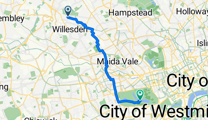 48 Hamilton Road, London to Rotten Row, London