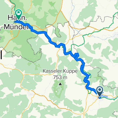 Am Mühlgraben 1, Eschwege nach Questenbergweg 66, Hannoversch Münden